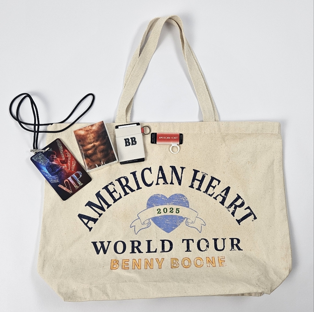 Benson Boone American Heart Tour VIP Tote, Vip Pass, Playing Cards, Etc...
